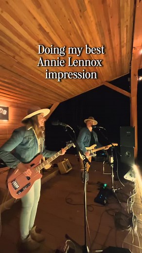 12 reactions | Always promise a good time if you see us live! Funny intro to ‘Sweet Dreams’ with a lil guitar inspired by the Marilyn Manson cover. #onstage #relationshiphumor #sweetdreams #eurythmics #annielennox @backwoods.krf | Johnny Bauer | Facebook