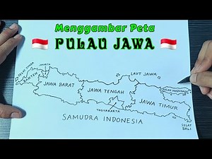 Menggambar PETA PULAU JAWA dengan mudah, Terbaru, dan Terlengkap