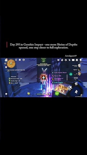 Day 295 in Genshin Impact - one more Shrine of Depths opened, one step closer to full exploration.