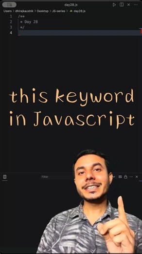 🧠 Dhiraj Kaushik | Full Stack Dev & Tech Creator 👁 on Instagram: "🎬 Day 28/50 – JavaScript “this” Keyword Explained Like a Love Story (Anime Edition 😍) Kabhi suna hai — “Tum badal gaye ho…” 😭 Bas wahi haal hota hai JavaScript ke this keyword ka 😅 When the relationship (context) is right, 👉 this points to the one it belongs to ❤️ But jaise hi context badal gaya... 👉 “this” bhi badal gaya 😭 Let’s understand with a filmy example 🎞️ // ❤️ Committed Relationship const girlfriend = { name: "