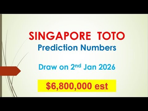 Singapore Toto Prediction Numbers Draw on 2nd Jan 2025