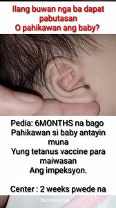 Hanggng ngayon wala pa din hikaw si anya wait ko muna last na tetanus vaccine nya para maiwasan ang impeksyon ayon kay pedia. hndi ko muna kc sya pinahikawan agad agad kc maliit pa yung earlobe nya. Kayo mi kelan nyo pinahikawan si baby nyo? #highlights2025 #reelsvideoシ #trendingreelsvideo #kiomeianya #newborntips #healthtips #newbornbaby #parentingtips #reelstrending #baby #newborn #momtips #babytips #babycare | Kio Mei Anya
