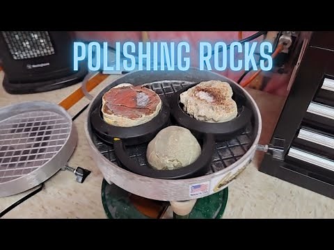 POLISHING PETRIFIED WOOD on a COVINGTON ENGINEERING VIBRALAP | Polishing Rocks #4