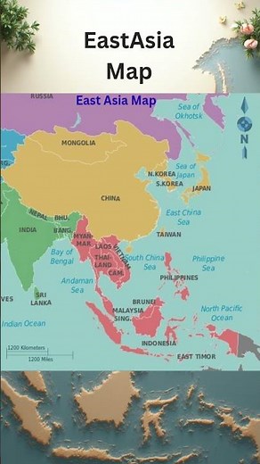 East Asia Map and countries #facts #currentaffairs
