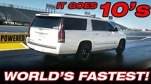 ANOTHER RECORD!!! This is now the worlds fastest new Escalade and EXT version on the planet. This heavyweight #procharger #supercharged machine was built by the guys at Houston House of Power and just works! Its like watching a hippopotamus run down the 1/4 mile! 10 Second Family Hauler! | ProCharger Superchargers