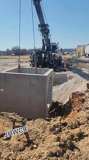 Thanks to Doug Yates Towing & Recovery LLC for the help seeing this 40k structure! #JHWCC | James H. Wright Construction Company, LLC