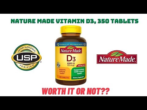 Nature Made Vitamin D3, 350 Tablets Vitamin D 1000 IU (25 mcg) Review