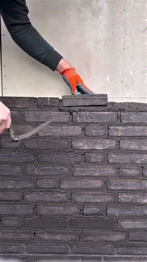 #masonry #construction #brickwall black bricks black mortar