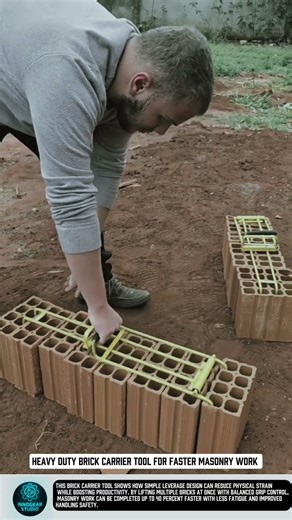 Heavy Duty Brick Carrier Tool for Faster Masonry Work #tools