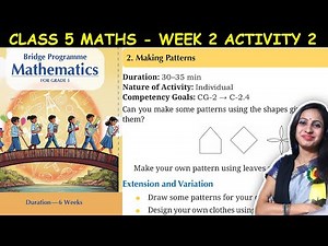 Class 5 Maths Bridge Program Course | Activity 2 for Week 2 | 5th Class Maths New NCERT Book