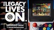 NEOGEO mini Online presentation THE LEGACY LIVES ON.