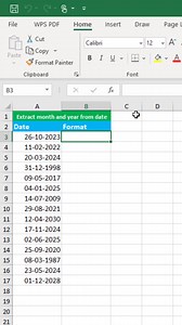 3.9K views · 65 reactions | Extract month and year from date in excel | Time to Office | Facebook