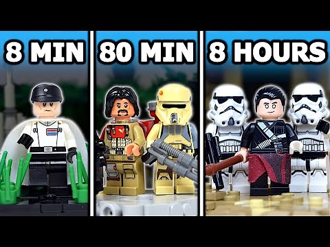 I tried to build Star Wars Rogue One in LEGO - 8 min vs 80 min vs 8 hours…