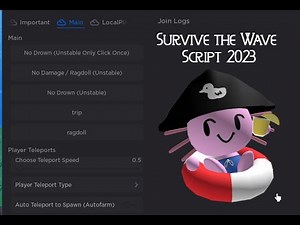 Survive the Wave Script | PlayerHub 2023 | No Drown, Autofarm, No Damage, and more!