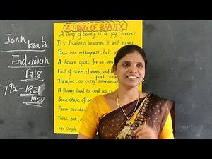 A Thing Of Beauty - John Keats - Poem 4 - 8th Std