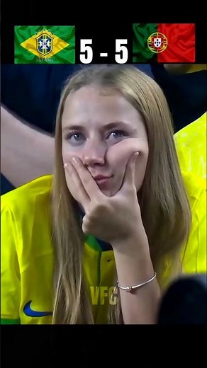Portugal vs Brazil | Epic Penalty Shootout & Emotional Moments#ronaldo #messi
