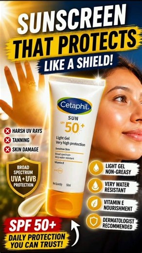 Best Sunscreen Under Budget? Cetaphil Sun SPF 50+ sunscreen review #sunscreen #cetaphil #spf #shorts