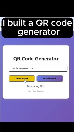From Code → Real App (QR Generator) 👀