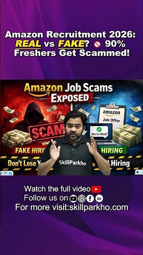 Amazon Recruitment 2026: REAL vs FAKE? 🚫 90% Freshers Get Scammed!