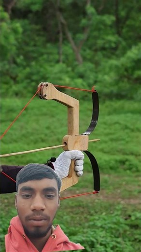 Arrow With Bamboo With Saw BowSlingshot #diy #craft #youtubeshorts #wood#bamboo #shorst #viral