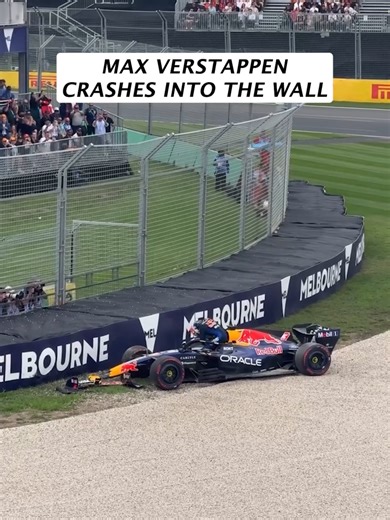 Max's Dramatic Crash in Q1 at Australian GP