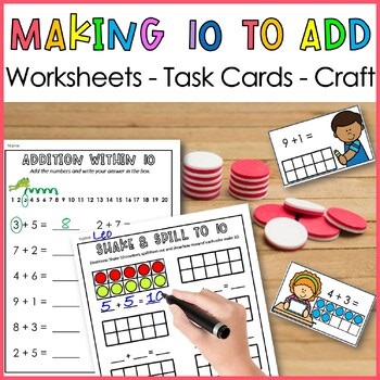 Shake and Spill Making Ten to Add Math Activities Missing Addends to 10