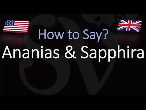 How To Pronounce Ananias & Sapphira? (CORRECTLY)