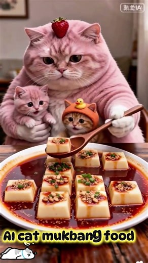 AI cat mukbang food #shorts #shortvideo