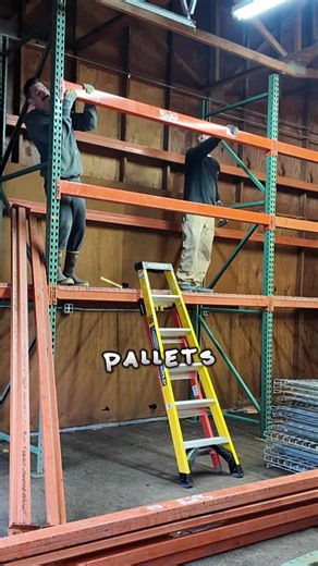Evan Van Auken | Business Content on Instagram: "We need pallet racking for our new warehouse and when we checked the prices of the new ones, they were insanely expensive! So I started digging on Facebook Marketplace, Craigslist, and Google And I found a used pallet racking from a business that was shutting down for about 20% cost of a new one. I paid an extra $100 for delivery, and we had the whole thing installed in about four hours. It breaks down easily, fits pallets perfectly, and you can c