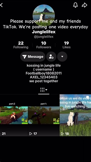 It’s basically all about Kossing in jungle life, please if you enjoy our content, give us some support. Our TikTok account is @Junglelifex #junglelife #kossing #jungleliferoblox #tigers #roblox