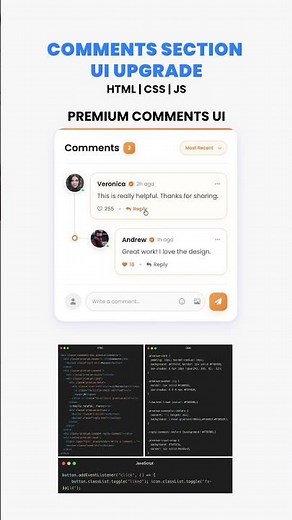 Comments Section UI Upgrade | Basic vs Premium | HTML CSS JavaScript #commentsection #uidesign
