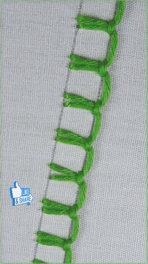 4.7K views · 75 reactions | Amazing hand embroidery stitch border design | EmbroideryBook | Facebook