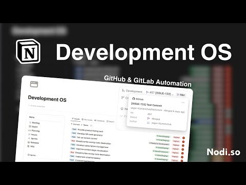 The Ultimate Software Development Notion Template with GitHub & GitLab Automation