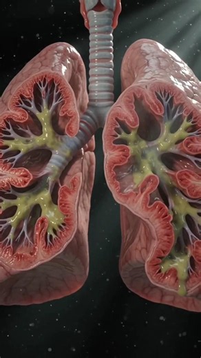 Cystic Fibrosis – When Thick Mucus Blocks the Lungs #CysticFibrosis #LungHealth #humanbody #anatomy