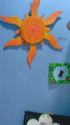 Maine banaya ghoomne wala Sooraj! 🌞#diy #shortvideo #art #trendingshorts