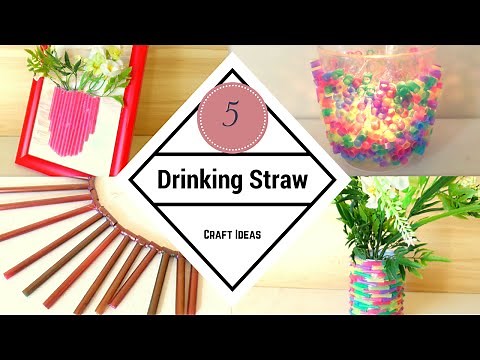 DIY 5 Creative Drinking Straw Craft Ideas | Recycling Straw Hacks | by Fluffy Hedgehog