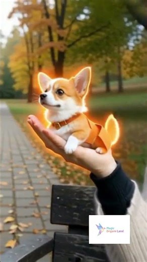 Mini Magic Beast Ep 4 – Origami Corgi Puppy #origamimagic #aishorts #corgi #puppy #cute