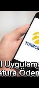 Bill Payment from Turkcell App - Turkcell Bill Payment