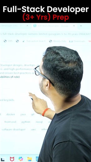 Full Stack Developer Roadmap for 3+ Years Experience 💻 (8–10 LPA Jobs)