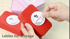 Phomemo 2" Circle Thermal Sticker Labels, Round Direct Thermal Labels, Multi-Purpose Labels, Self-Adhesive,Thermal Stickers for DIY Logo Design, QR Code, Address, Inventory, Pink 750 Labels/1 Roll