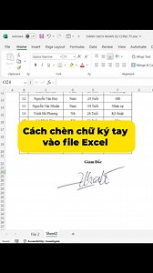 4.5K views · 23 reactions | Cách chèn chữ ký tay vào file Excel #tinhocvanphong #word #Excel #sachtinhocvanphong | Kỹ Năng Tin Học Văn Phòng | Facebook