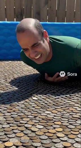 I attempted Scrooge McDuck money pool dive and FAILED #funny #comedy #scroogemcduck #moneypooldive