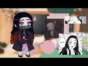 Dark haired Anime react to eachother // Nezuko // 1/6