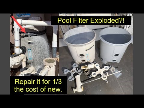 Repair Cracked Pool Filter for 1/3 the Replacement Cost. (Full Instructions) Cartridge or DE.