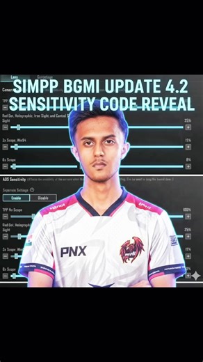 BGMI 4.2 Update: GodL Simp New Sensitivity & Control Code Revealed! (Zero Recoil) 😱#bgmi #shorts