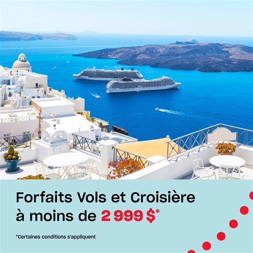 Découvrez les incontournables d’Europe en un seul itinéraire grâce aux forfaits Vols et Croisière à moins de 2 999 $*. | Air Canada Vacations