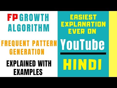 FP Growth Algorithm ll DMW ll Frequent Patterns Generation Explained with Solved Example in Hindi