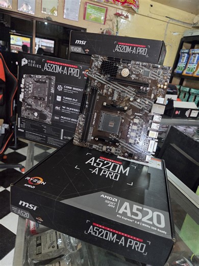 MSI A520M-A PRO Motherboard Model Name: A520M PRO CPU Support:...