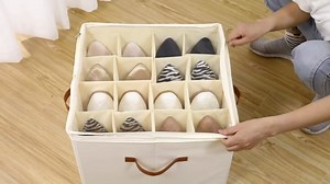 Shoe Organzier for Cloest - Fits up to 16 Pairs Shoe Storage Box,Adjustable shoe Bin with Pop-Up dividers, Space Saver shoes Box organizer with Clear Dust Cover,Foldable shoe Cubby Storage Containers