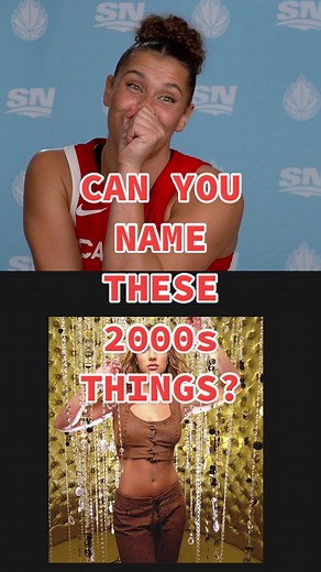 Imagine not knowing the QUEEN @Britney Spears?! 😭 We quizzed @Canada Basketball🇨🇦’s U-23 teams on some iconic things from the early #2000s. ✌️ #2000sthrowback #basketball